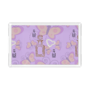 Butterflies, Apothecary & Pearl Hearts Vanity Tray
