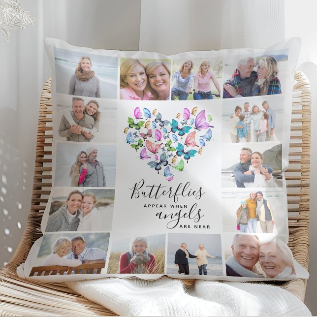 Butterflies Appear When Angels Are Near Photo Throw Pillow (Creator Uploaded)