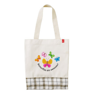 Butterflies are awesome zazzle HEART tote bag