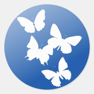 Butterflies are free classic round sticker