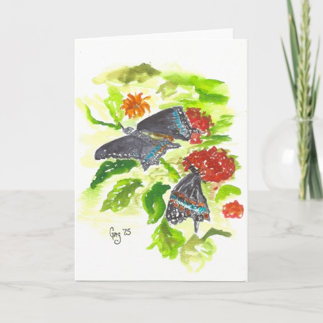 Butterflies Are Free Thank Your Card (Front)