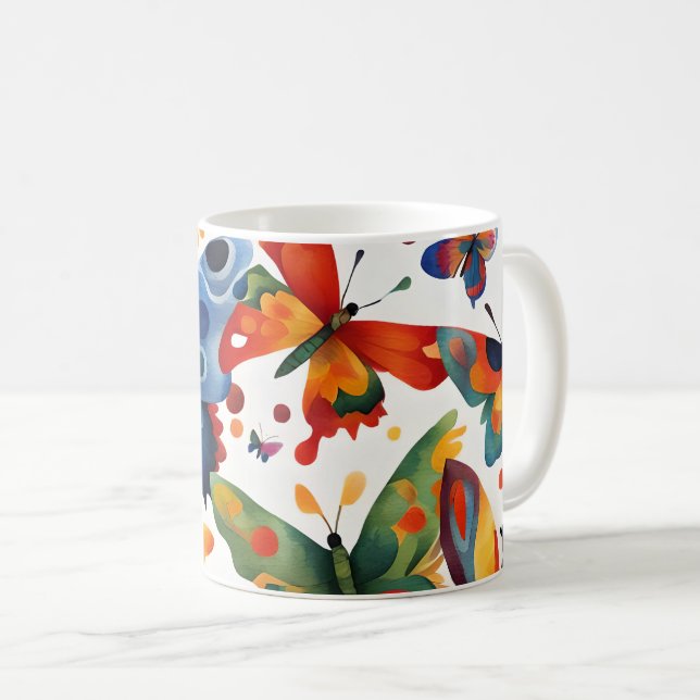Butterflies Art  Coffee Mug (Front Right)