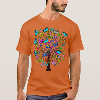 Butterflies as leaves on a tree women T-Shirt