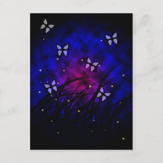 Butterflies at Night Postcard