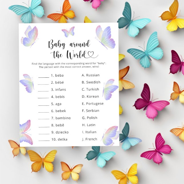 Butterflies - Baby around the world game (Creator Uploaded)