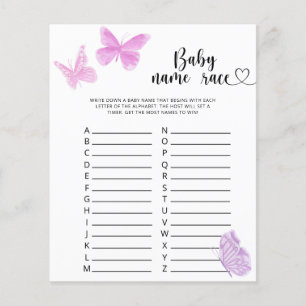 Butterflies - Baby name race game