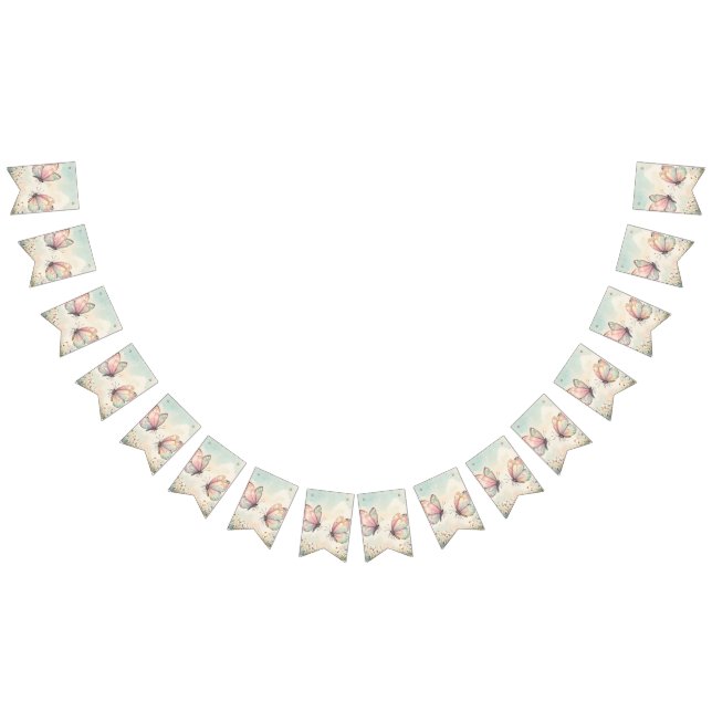 Butterflies Baby Shower  Bunting Flags (All)