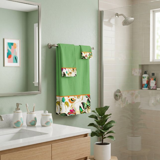 Butterflies Bath Towel Set (Creator Uploaded)