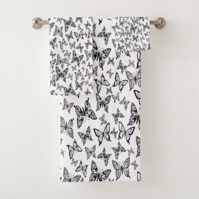 Butterflies Bath Towel Set (Insitu)