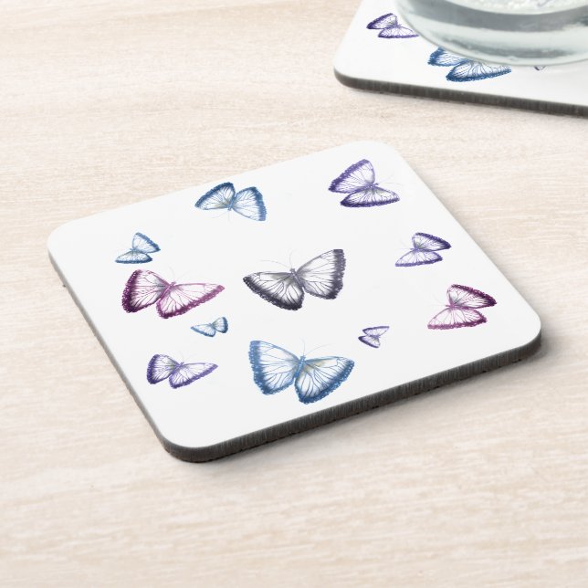 Butterflies Beverage Coaster (Left Side)