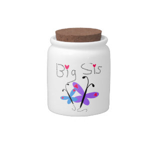 Butterflies Big Sis Gifts Candy Jar