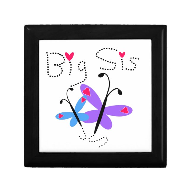 Butterflies Big Sis Gifts Jewelry Box (Front)
