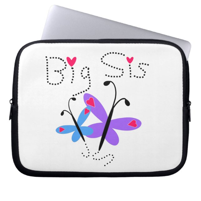 Butterflies Big Sis Gifts Laptop Sleeve (Front)