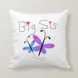 Butterflies Big Sis Gifts Throw Pillow