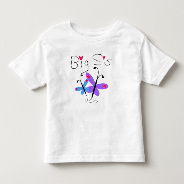 Butterflies Big Sis Toddler T-shirt (Front)