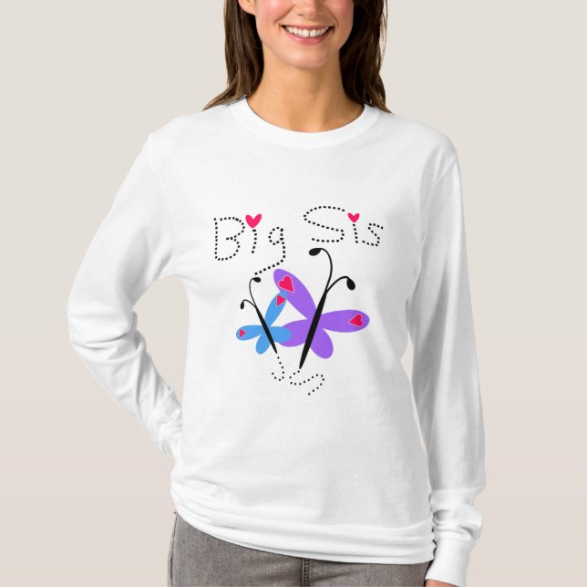 Butterflies  Big Sister Tshirts and Gifts (Front)