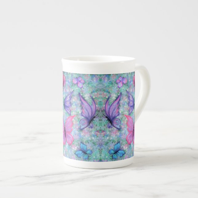 Butterflies Bone China Mug (Front Right)