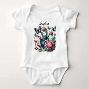 Butterflies, Bottle Water and Blue Jeans Spring Baby Bodysuit