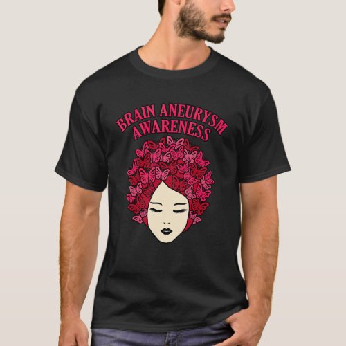 Butterflies Brain Aneurysm Awareness Month Support T_Shirt