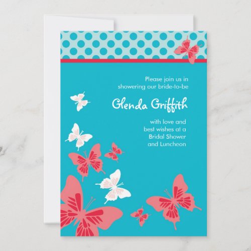Butterflies Bridal Shower Invitation