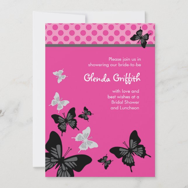 Butterflies Bridal Shower Invitation (Front)