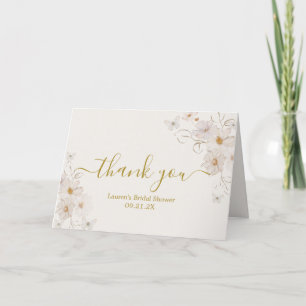 Butterflies bridal shower thank you card
