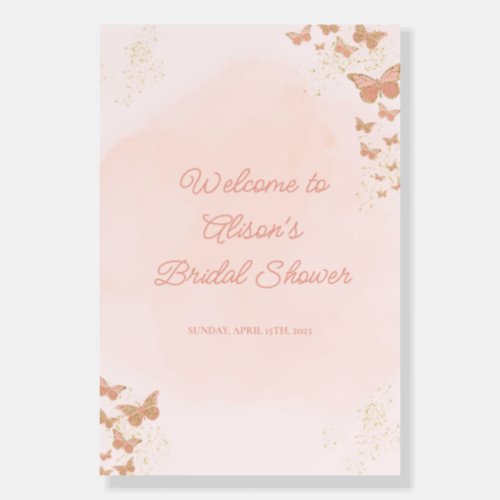 Butterflies Bridal Shower Welcome Sign