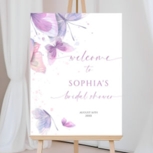 Butterflies Bridal Shower Welcome Sign