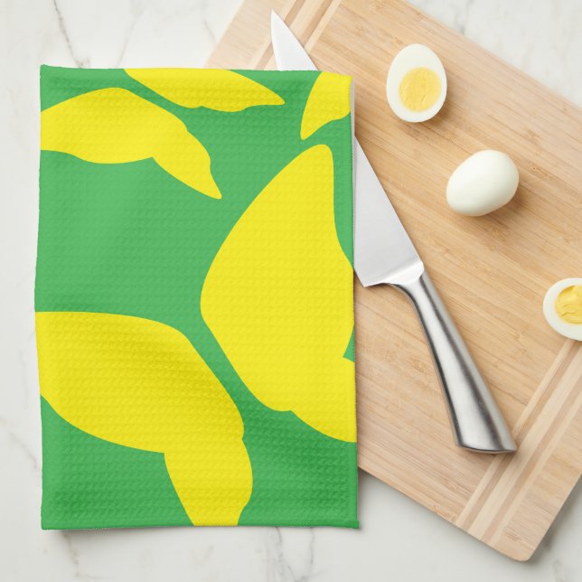 Butterflies Bright Bold Eclectic Kitchen Towel (Quarter Fold)