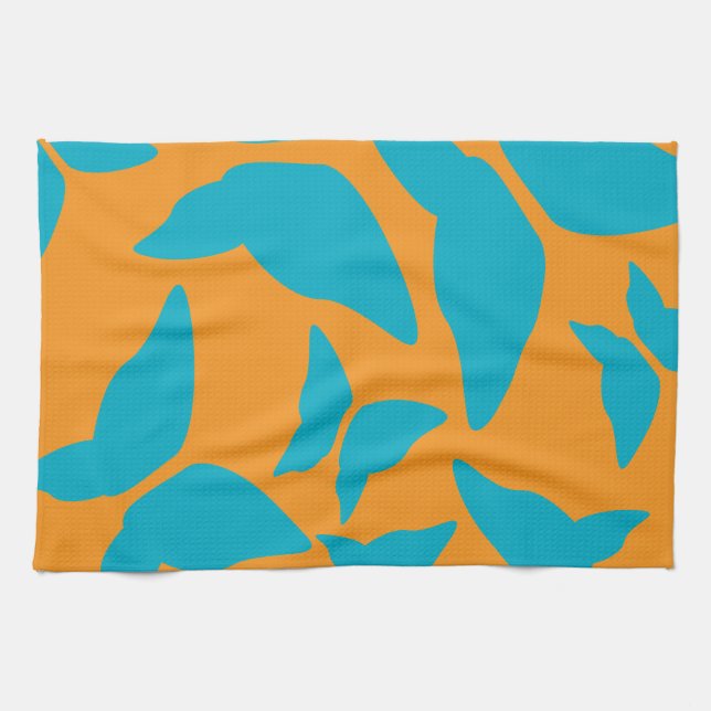 Butterflies Bright Bold Eclectic Kitchen Towel (Horizontal)