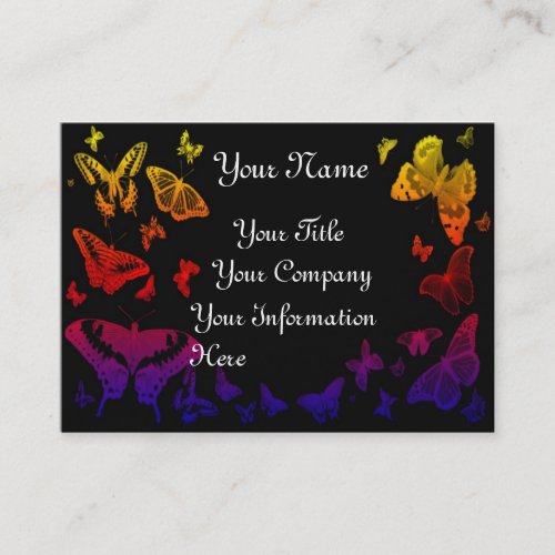 Butterflies business profile cardtemplate business card template