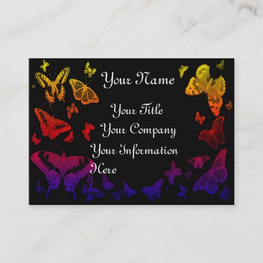Customizable Butterflies business profile cardtemplate business card template
