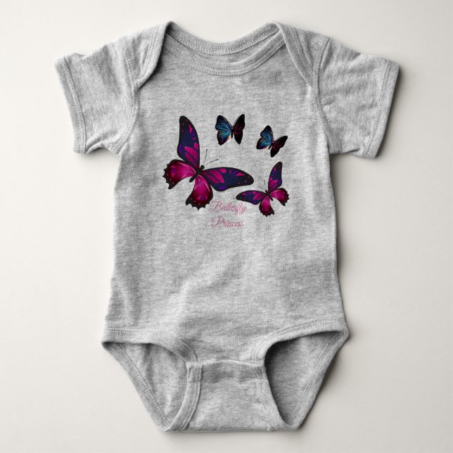 Butterflies, Butterfly Princess Baby Bodysuit (Front)