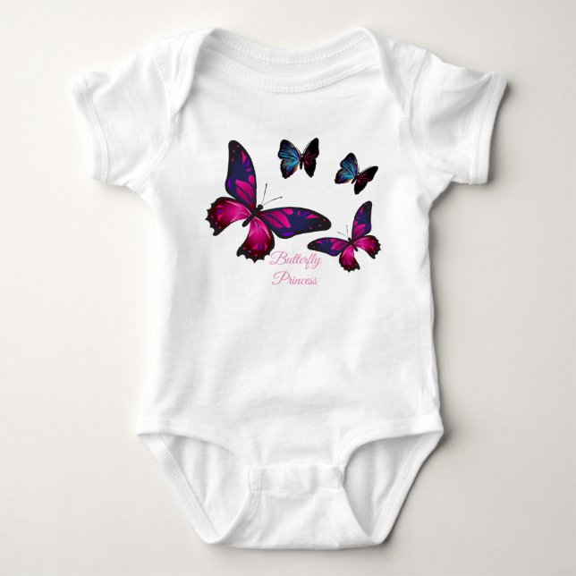 Butterflies, Butterfly Princess Baby Bodysuit (Front)