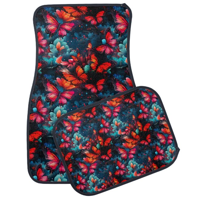Butterflies Car Floor Mat (Set)