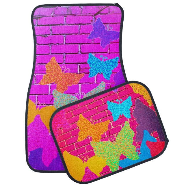 Butterflies Car Floor Mat (Set)
