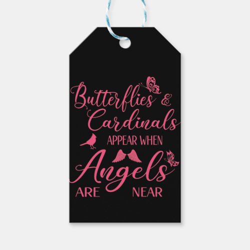 Butterflies  Cardinals Appear When Angel Are Near Gift Tags