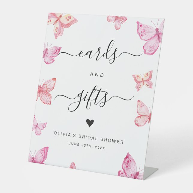 Butterflies cards and gifts Sign (Front)