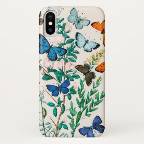 Butterflies Caterpillars by William Forsell Kirby iPhone XS Case