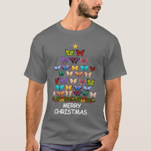 Butterflies Christmasree Merry Christmas boy T-Shirt