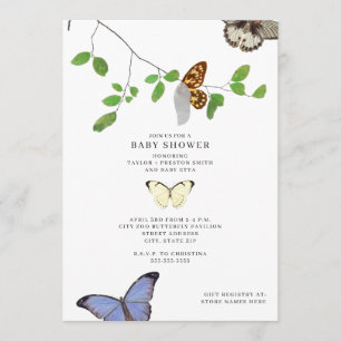 Butterflies Chrysalis Baby Shower Invitation