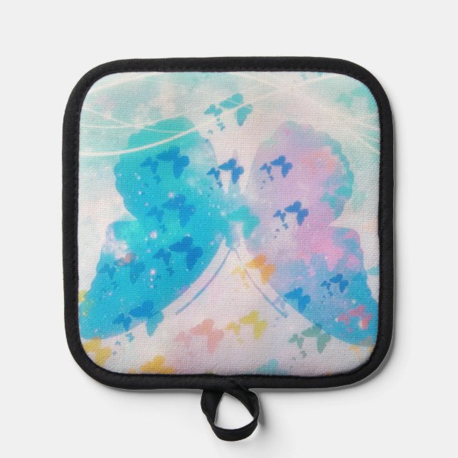 Butterflies Cloud Pot Holder (Front)
