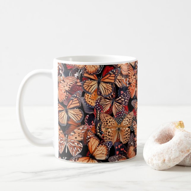 Butterflies Coffee Mug (With Donut)