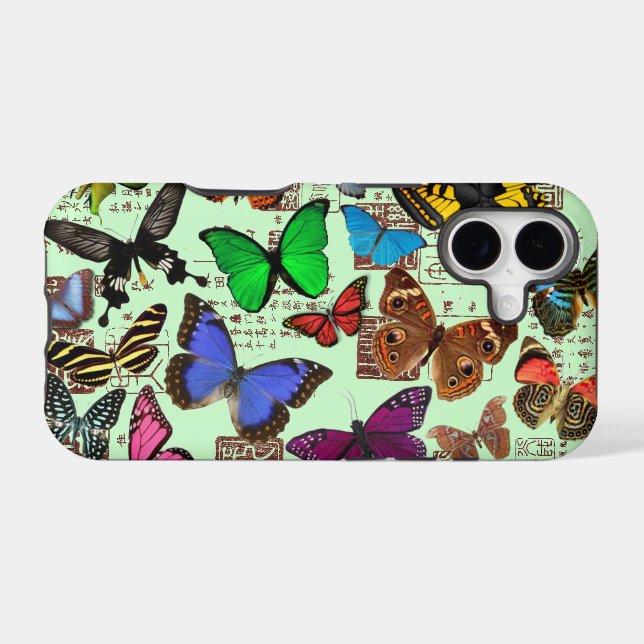 Butterflies Collage iPhone Case (Back Horizontal)