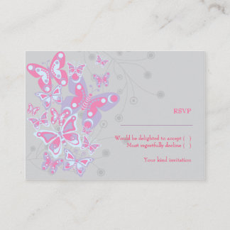 Butterflies (Cool Chic) RSVP Card