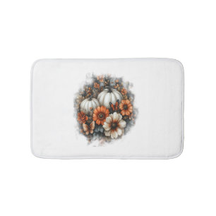 Butterflies Country Pumpkin Bath Mat