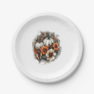 Butterflies Country Pumpkin Paper Plates