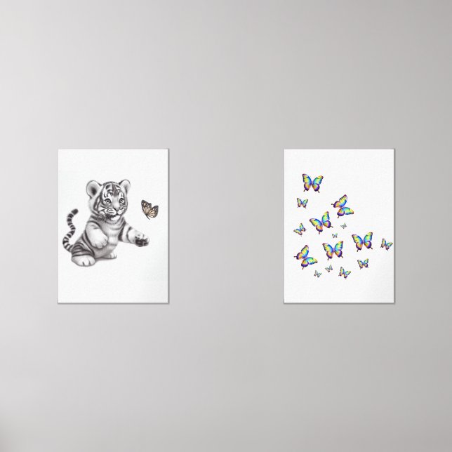  butterflies & cubs wall art sets (Front)