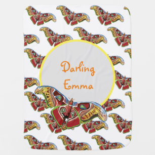 Butterflies Custom Name Baby Blanket