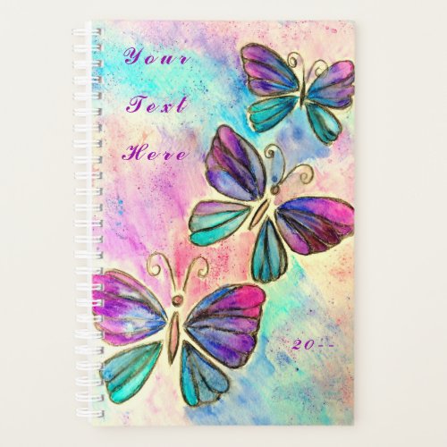 Butterflies _ Customizable  Add Your Text  Name Planner